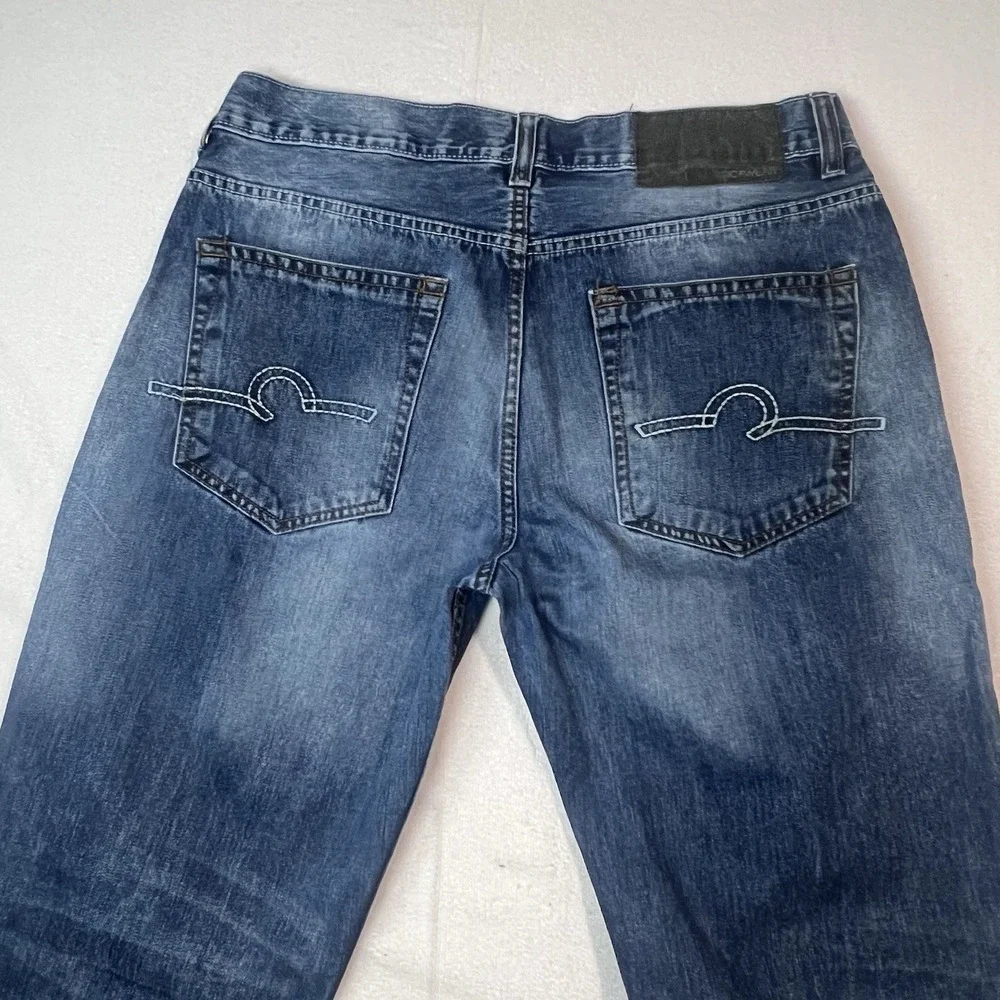 Rocawear Jeans Mens 36x31 Blue Distressed‎ Loose Baggy Y2K Classic Fit Denim
